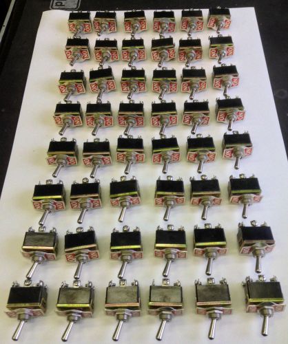 Lot of 48 ( 4 dozen ) DPDT Toggle Switches 20A 125 V Brand New, Screw Terminals