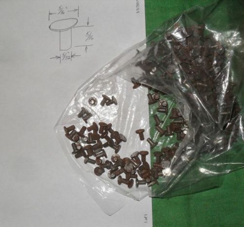Solid steel rivets 5/32&#034; x 5/16&#034; approx. 230pcs.   / lot ....3-lots available for sale