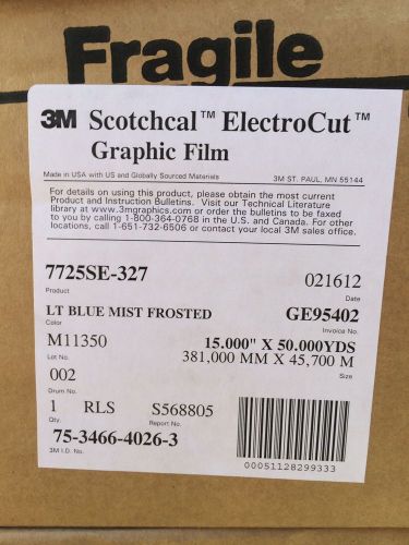 3M SCOTCHCAL ELECTROCUT GRAPHIC FILM - LT BLUE MIST FROSTED - ****NEW****