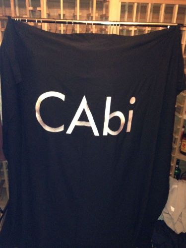 70&#034; x 63&#034; CABi Black Embroidered Clothing Rack Backdrop Curtain