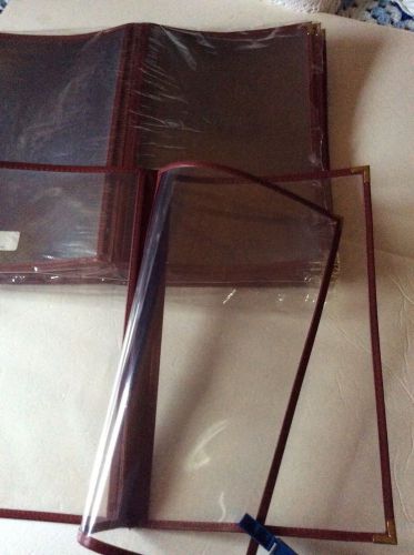 20pc 8.5x14 Menu Cover Trifold 6 View 3 Page Restaurant Cafe Book Clear Made USA