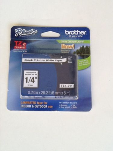 Brother P-Touch TZe-211 (1/4&#034; black on white tape)
