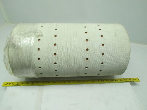 02x292 perforated impression/grip top rubber conveyor belt 19&#034;w 19&#039; 3&#034;l endless for sale