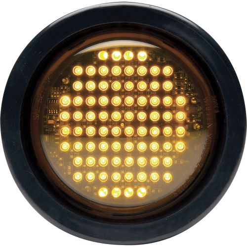 Whelen engineering flashing led amber warning light-4in round #nt163764 for sale