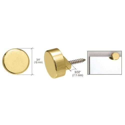 Crl polished brass round mirror clip set for sale