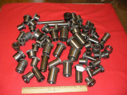 Lot of 52 Miscellaneous Brand &amp; Size Drill Jig Bushings Guides Larger Ones