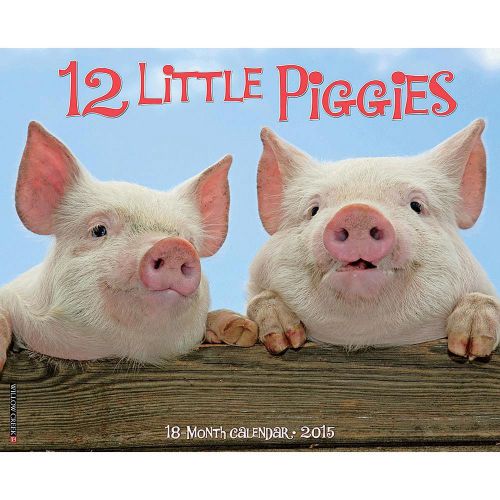 12 Little Piggies 2015 Wall Calendar