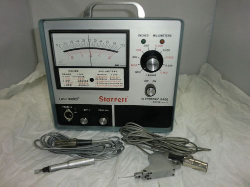 Starrett 812-11 Last Word Electronic Gage W/ Probes Works and Powers Up.