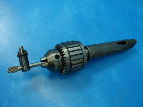 Chuck jacobs model 14n 1/2&#034; x 3jt super ball bearing keyed drill chuck &amp; sleeve for sale