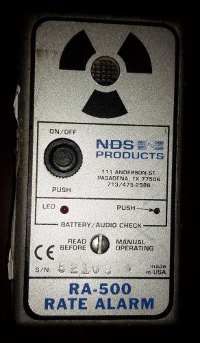 Industrial Radiography NDS Products RA-500 Audio Rate Alarm
