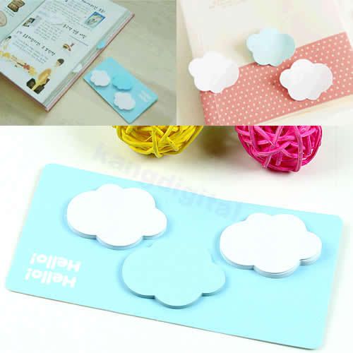 Clouds Stationery Sticker Post It Bookmarker Memo Pad Sticky Notes