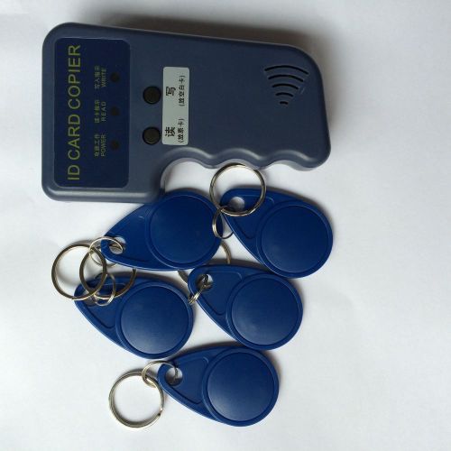 NEW Handheld 125KHz RFID Card Copier/Duplicator with 5 Writable EM4100 RFID Tags
