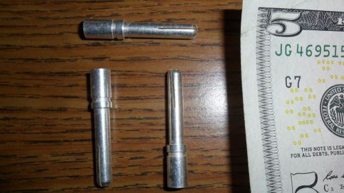 Package of 10 Machined Silver Plated Brass Electrical Connector Crimp Pins