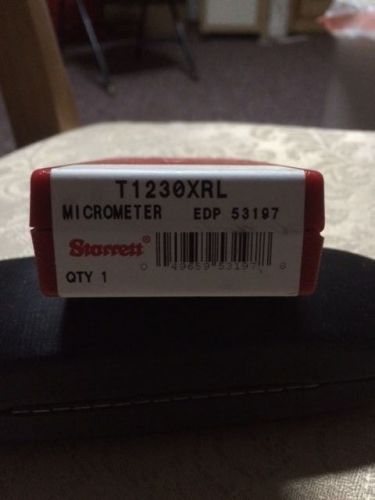 Starrett stainless steel micrometer - model #: t1230xrl measuring range : 0 ~ 1&#034; for sale