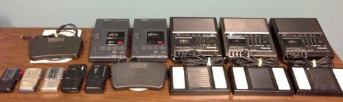 Lot of 5 Microcassette Transcribers &amp; Recorders Panadonic RR-930 / Sony M-2000