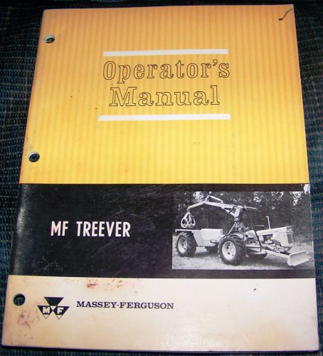 Massey Ferguson Operator&#039;s Manual MF Treever
