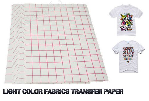 20 SHEETS A4  INKJET HEAT IRON ON TRANSFER PAPER Light Color Fabrics