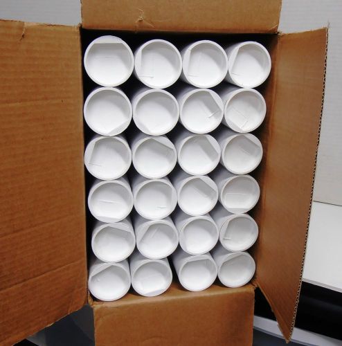24 - 2&#034; x 18&#034; Cardboard Mailing Shipping Tubes w/ End Caps