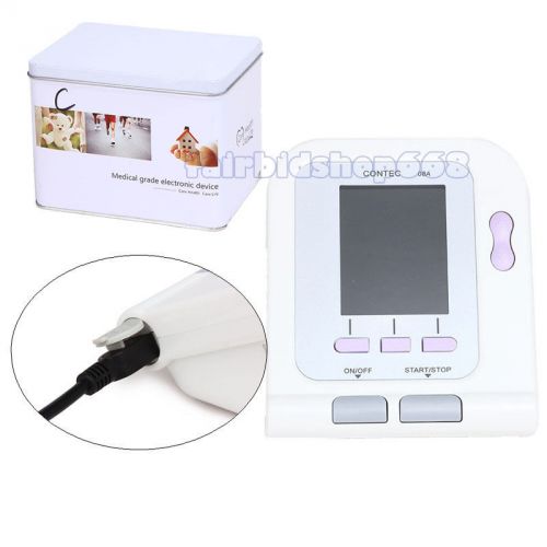 Color display tft arm blood pressure monitor machine with free usb software for sale
