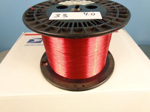 33  AWG Magnet enamel wire   4.0  lbs  25,000&#039;  Phelps Dodge Red