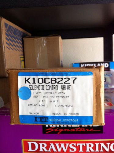 ITT General Controls K10CB227 Solenoid Control Valve 2 Way Normaly Open