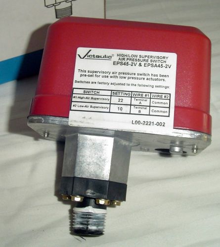 NEW~System Sensor EPSA-45-2V Adjustable Pressure Switch Fire Alarm