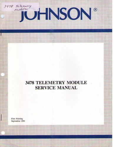 Johnson Service Manual 3478 TELEMETRY MODULE