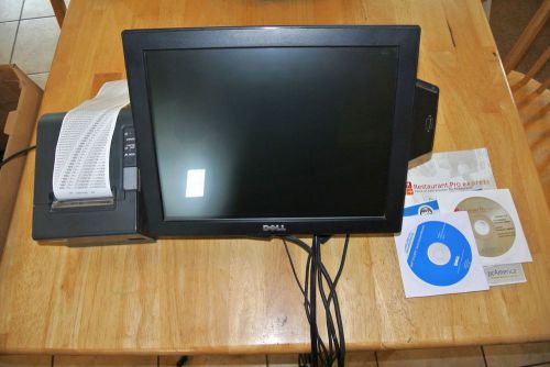DELL E157FPT TOUCHSCREEN MONITOR/EPSON TM T88IV/RPE RESTAURANT POS SOFTWARE