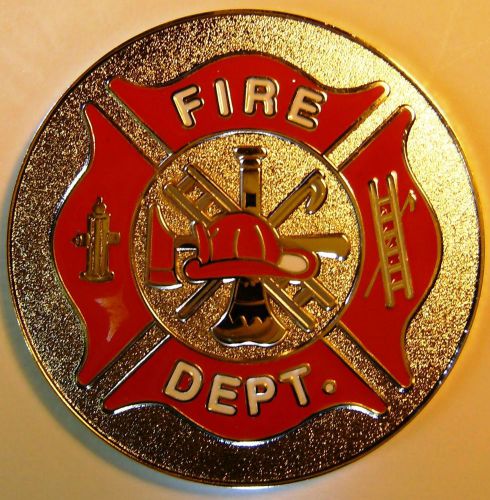 Sharp new fire fighter tribute medallion with 3m ahesive backing for sale
