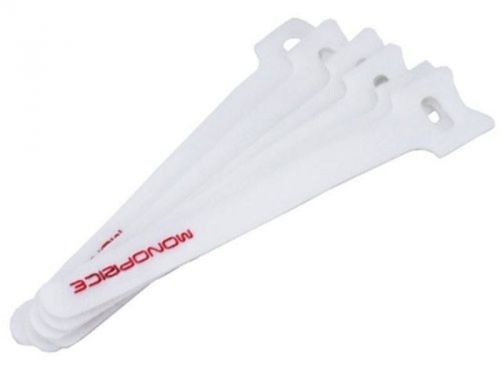 Monoprice hook &amp; loop fastening cable ties, 6-inch, 100pcs/pack, white 6477 new for sale
