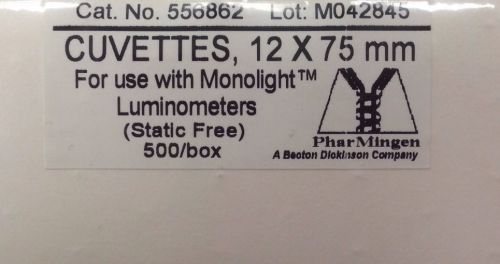 PharMingen 12x75mm Cuvettes For Monolight Luminometers Box Of 100 Cat#556862