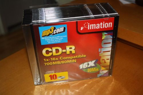 imation 10 pack CD-R New