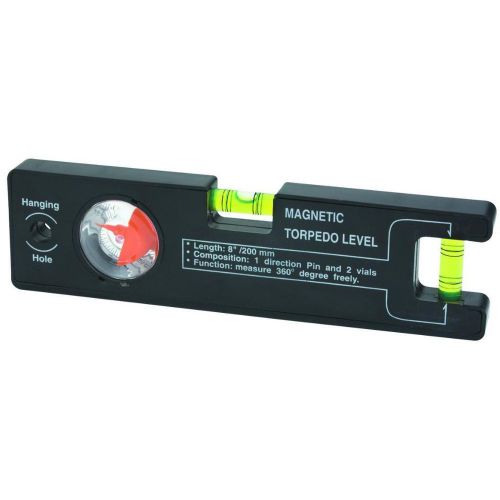 Professional  8 Inch Magnetic Torpedo Level with Angle Finder 360 Degree BW81QK