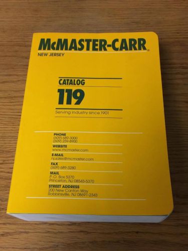 McMaster-Carr Catalog #119 New Jersey - Lightly Used - Made for 2013