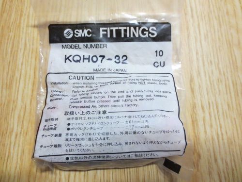 SMC KQH07-32 MALE CONNECTOR BAG OF 10 PIECES