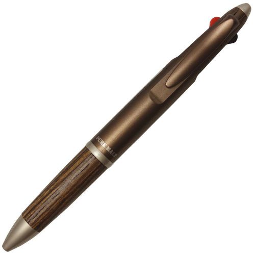 Uni-ball pure malt wood grip 2 color 0.7 mm ballpoint multi pen 0.5 mm pencil... for sale