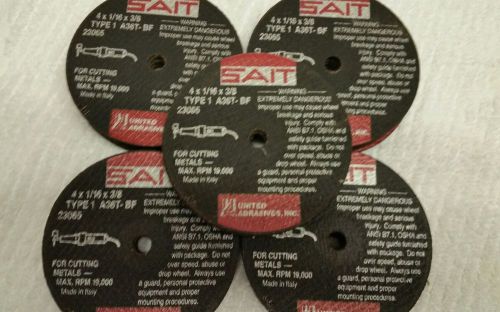 45 United Abrasives Sait Cutoff Wheels 4 X 1/16 X 3/8  type 1 A36T-BF #23065