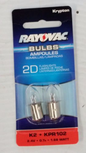 Rayovac krypton flashlight bulbs k2-2 qty:10/box for sale