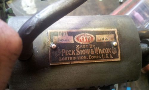 Pexto peck stow and wilcox sheet metal turning machine working model 525a , 1921 for sale