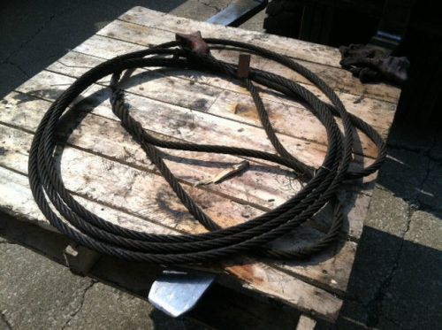 Wire rope sling braided 3/4 inch x 30 feet new old stock 7280 pounds s w l for sale