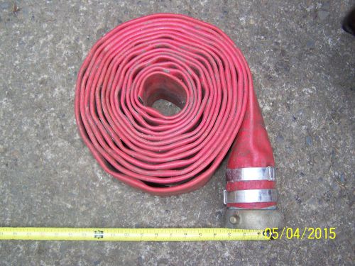 25 Feet USED 3&#034; GOODYEAR FLAME RESISTANT FIRE HOSE W/ 1 GOOD CONNECTORS