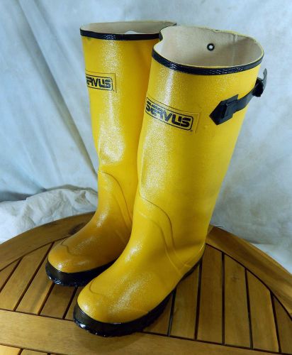 North by Honeywell Servus A380 18 Inch Yellow Rubber Overboots Size 9