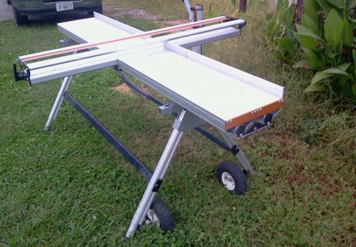 Protract siding soffit fascia cutting table with moveable stand