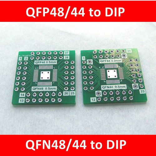 10pcs Adapter plate QFN44 turn DIP44 QFN48 0.5mm QFP44 LQFP48 SMD DIP switch