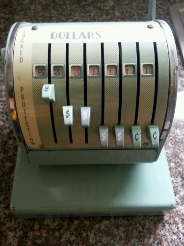 PAYMASTER Check Writer Series X-550 Mint Green with Key