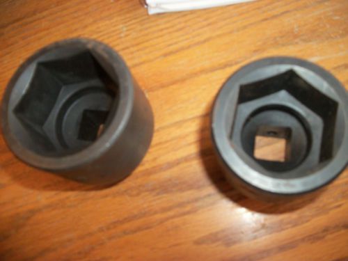 LOT OF 2 LARGE HYTORC 3/4  INCH DRIVE IMPACT SOCKETS 6- POINT 1-3/4  1-7/8