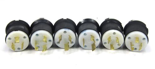 Lot of 6 hubbell hbl2621 ac plug nema l6-30 male __ free shipping for sale
