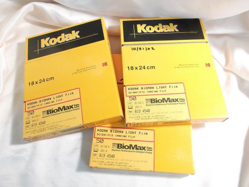 APPROX. 100 Sheets Kodak BioMax Light Film - 3 Opened BOX - 18 X 24 CM  819 4540