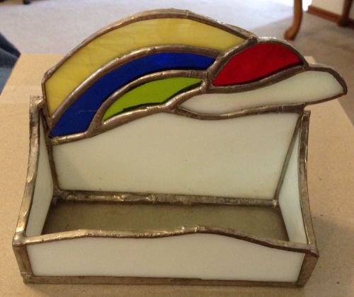 Stained Glass Business Card Holder RAINBOW