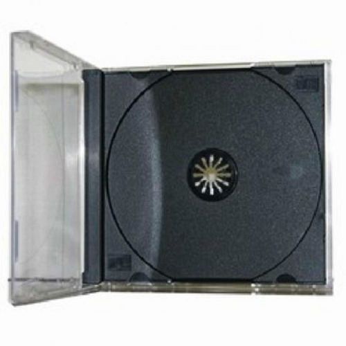 Six (6) Standard Jewel Cases CD DVD Blu-Ray Disc Storage Black Plastic Tray